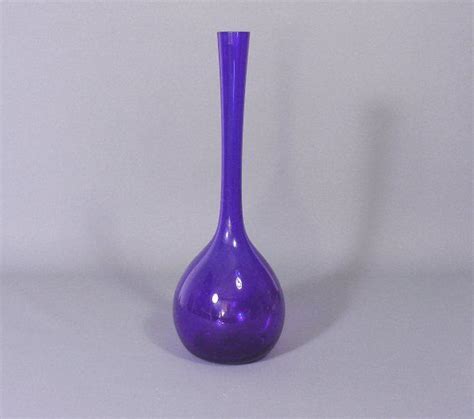 Vintage Swedish Gullaskruf Bomglas Bulb Vase Bristol Blue Etsy Uk Bulb Vase Bottle Vase Bulb