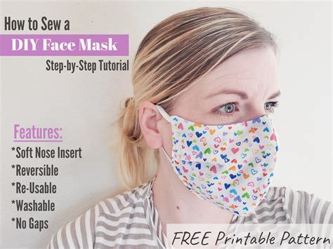 The 3d mask pattern is free to download below and comes in 5 sizes for kids and adults. DIY Face Mask Tutorial and Pattern - Eat Pray Create