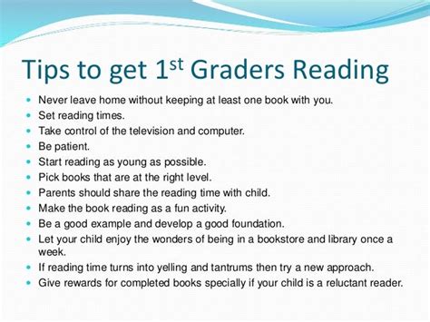 Reading Tips For 1st To 4th Grade Students