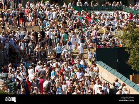 Crowd Of Spectators At Wimbledon Tennis Championships 2017 London