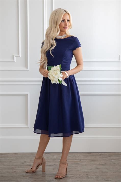 Lucy Modest Chiffon Dress Modest Bridesmaid Dress Or Modest Prom Dress