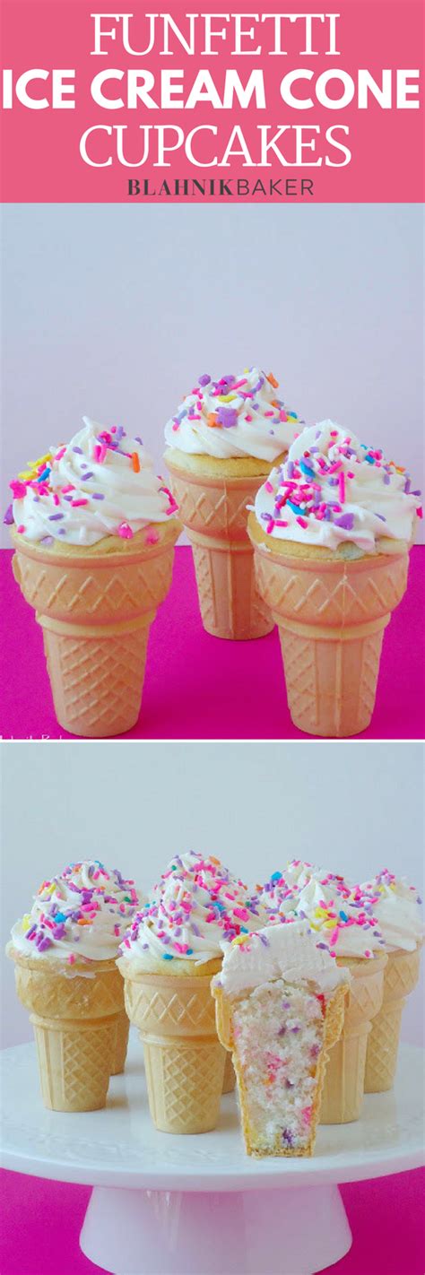 Funfetti Ice Cream Cone Cupcakes Recipe Ice Cream Cone Cupcakes Moist Vanilla Cupcakes
