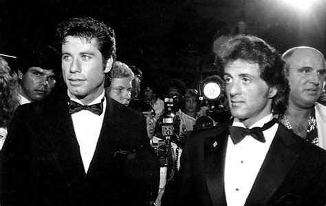 John Travolta Et Sylvester Stallone En 1983 Photo Et Tableau