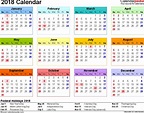 2018 Calendar - 17 Free Printable Word Calendar Templates