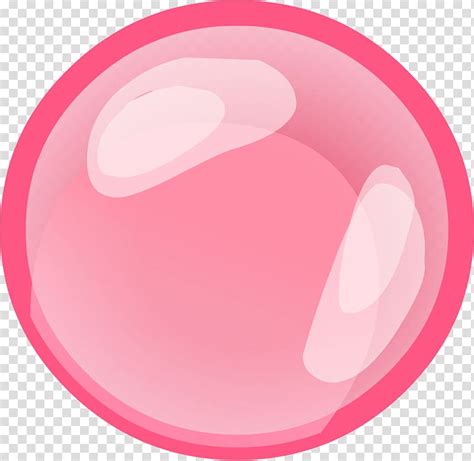 Round Pink Illustration Chewing Gum Bubble Gum Dubble Bubble Gumball