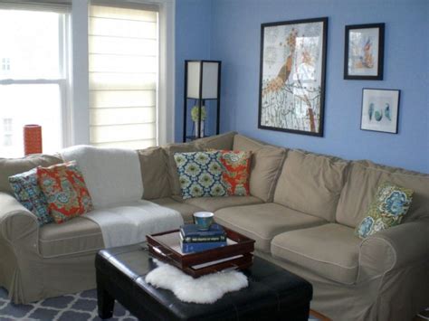 17 Pleasant Blue And Brown Living Room Designs
