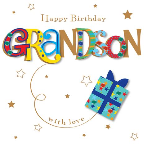Grandson Happy Birthday Greeting Card Cards Love Kates