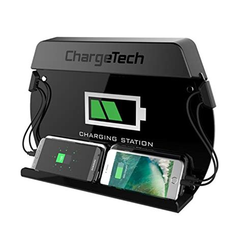 Chargetech Wall Mounted Cell Phone Charging Station Dock Hub Charging