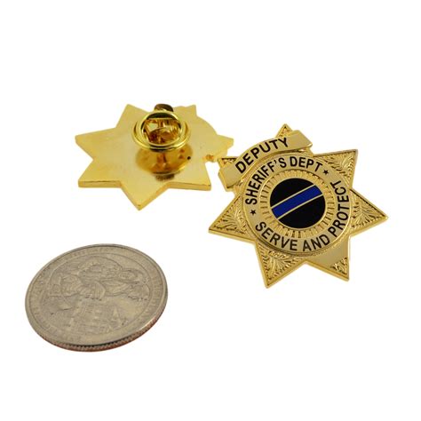 Deputy Sheriff 7 Point Mini Badge Lapel Pin Deputy Sheriff Mini Badge