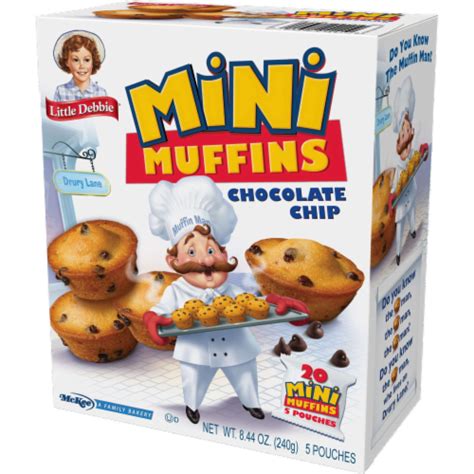 Little Debbie Chocolate Chip Mini Muffins 8 Boxes 40 Travel Pouches