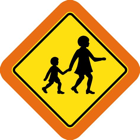 Australia Road Sign W6 3 School Crossing Sign Australia Clipart