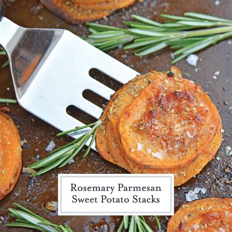 Rosemary Parmesan Sweet Potato Stacks Recipe