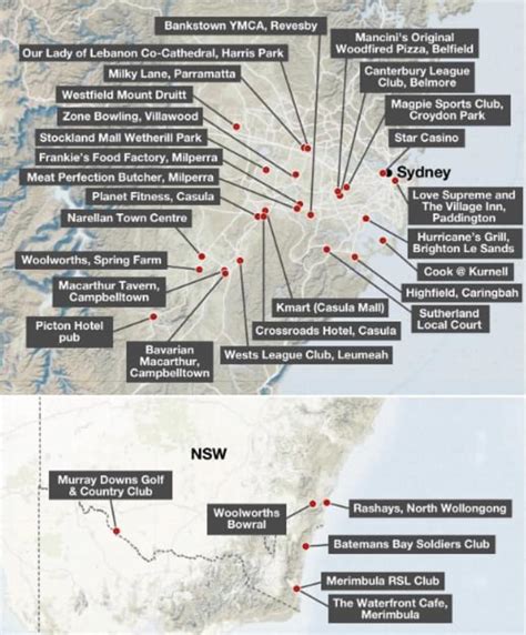 Then follow the nsw health advice. NSW map showing places where COVID-19 cases have recently ...