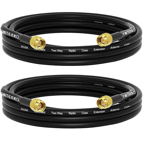 Amazon Com YOTENKO RG58 Coaxial Cable SMA Male To SMA Male Cable 10FT