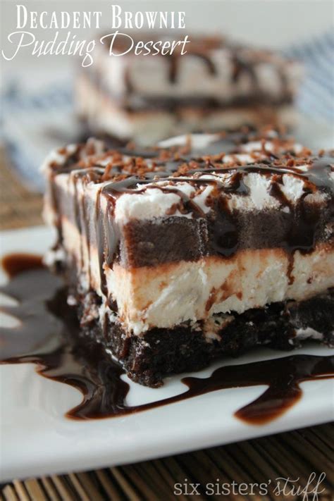 Seven layer pudding dessert : Decadent Brownie Pudding Dessert recipe from ...