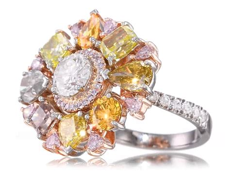 633 Carat Fancy Color Diamond Ring 18k Gold