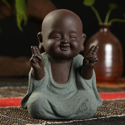 Baby Buddha Ceramic Figurine Small Buddha Statue Buddha Art Baby Buddha