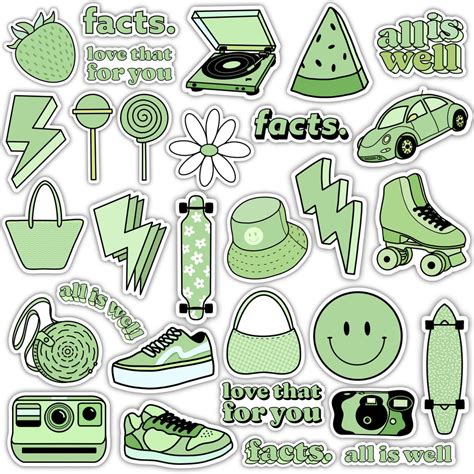 Green Aesthetic Sticker 30 Pack Big Moods