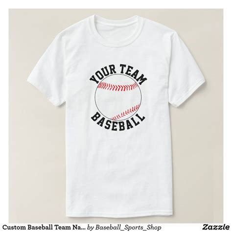 Custom Baseball Team Name Player Name And Number T Shirt Zazzle