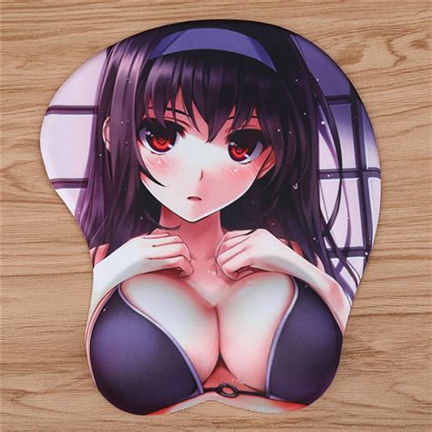 D Custom Printed Boobs Mousepad Silicon Gel Anime Wrist Rest Breast