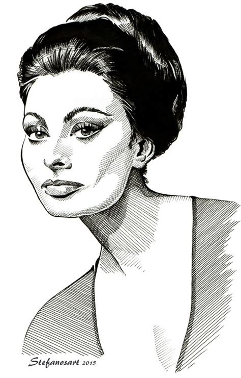 Stars Portraits Portrait Of Sophia Loren By Stefanosart Portrait