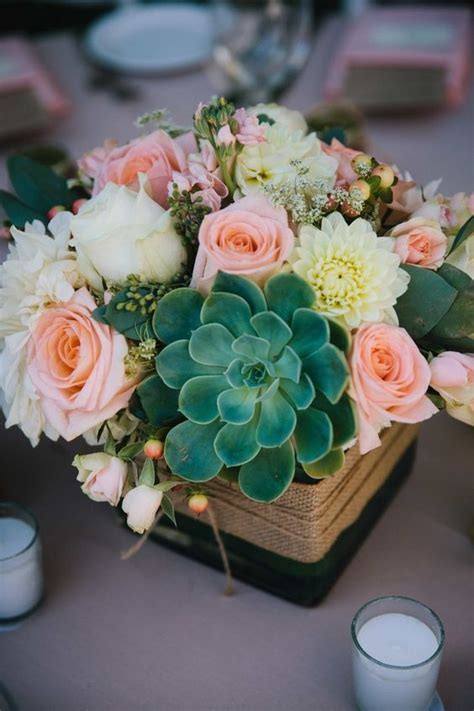 20 Elegant Succulent Wedding Centerpiece Ideas Roses And Rings
