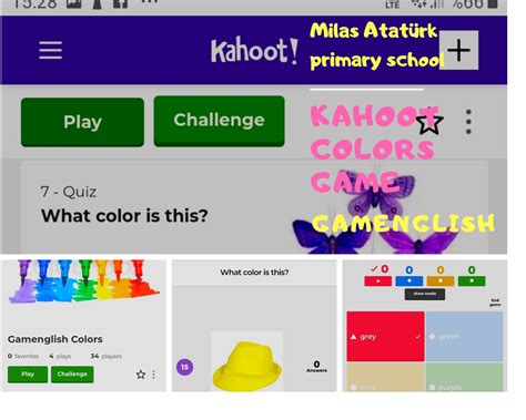 Gamenglish February Kahoot Colors Game Mİlas AtatÜrk Prİmary School