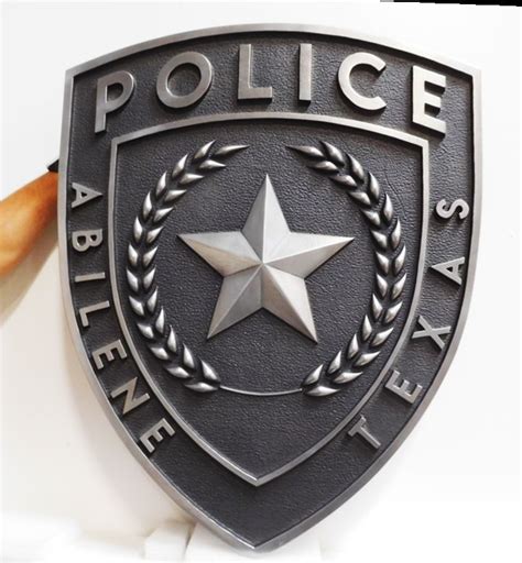 3d Brasssilver Painted Or Wood Police Badge And Patch