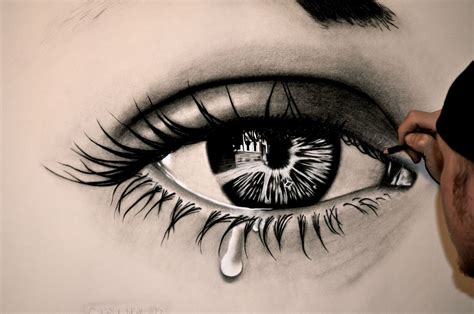 Realistic Crying Eye Drawing Eye See A Past By Casey Neal Eyeball