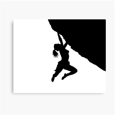 Girl Bouldering Silhouette Canvas Print For Sale By Mindgoop Redbubble