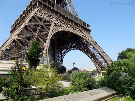 A Unique View Of The Eiffel Tower Taken From The Edge Of The Champ De