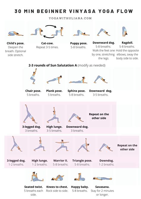 Printable Beginner Yoga Poses Chart