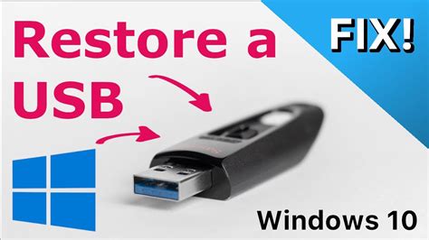 How To Fix Restore Or Repair A Usb Flash Diskdrive On Windows 10 No