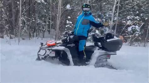 Atvs In Deep Snow Youtube