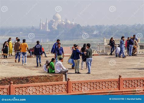 View Of Taj Mahal From Agra Fort Editorial Stock Photo Image Of