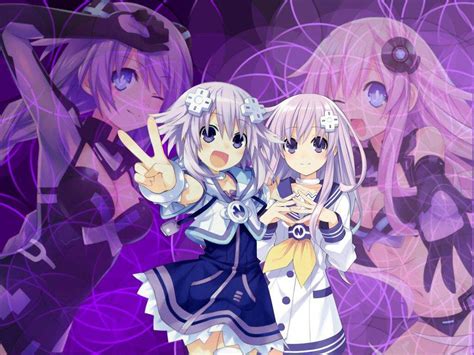 Purple Sisters Neptune X Nepgear Anime Amino