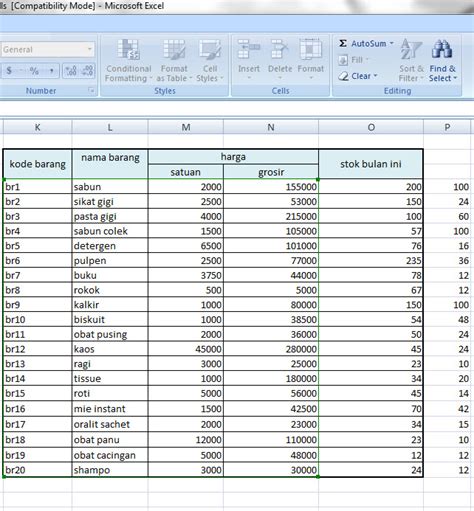 Membuat Sistem Informasi Kasir Sederhana Berbasis Microsoft Excel My