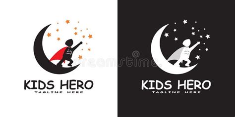 Child Logo Reaching For The Star Kids Dream Icon Vector Stock Vector