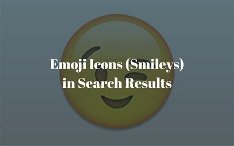 Emoji Icons Smileys In Search Results