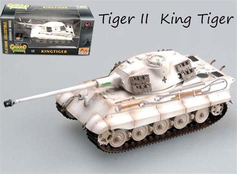 Ww2 German King Tiger 2 Tank Model Winter Camouflage Painting 172 Easy