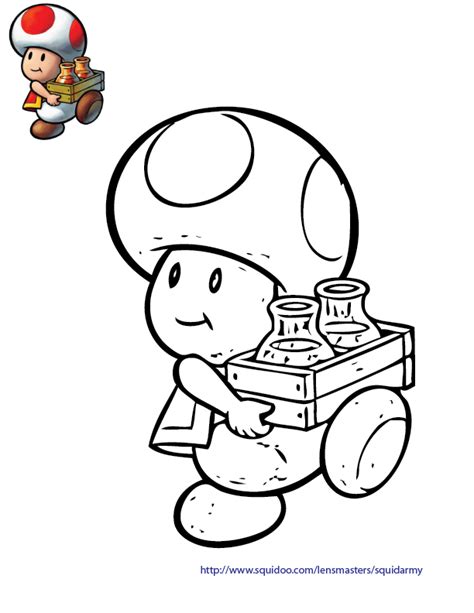 Super Mario Toad Coloring Pages At GetColorings Free Printable