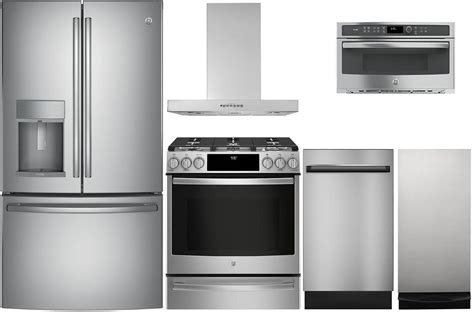 Ge Profile 6 Piece Kitchen Appliance Package With Pfe28kskss 36 Inch