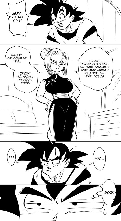 Son Goku Android 18 And Chi Chi Dragon Ball And 1 More Drawn By
