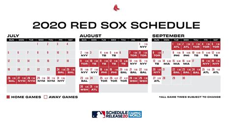 Red Sox’ 2020 Schedule Begins July 24 At Fenway Park Vs Orioles The Boston Globe