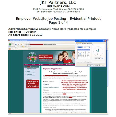 labor certification ad example perm advertisement perm ads immigration advertising