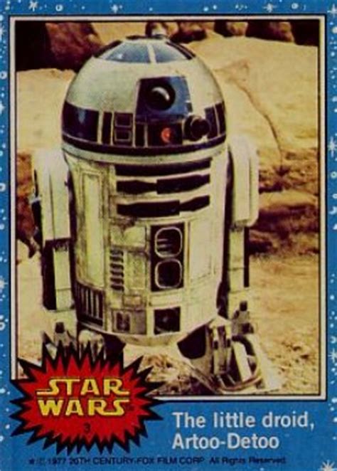 Check spelling or type a new query. 1977 Star Wars The little droid, Artoo-Detoo #3 Non-Sports Card Value Price Guide
