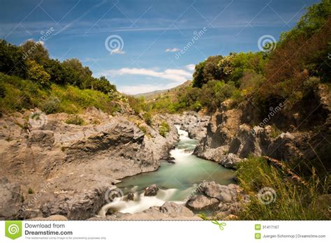 Gorge Of Alcantara Stock Image Image Of Sicily Water