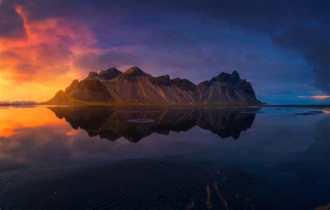 Wallpaper Clouds Light Mountains Reflection Iceland Images For