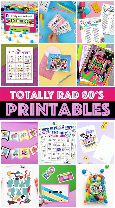 80s Printables You Can Create With 100 Directions