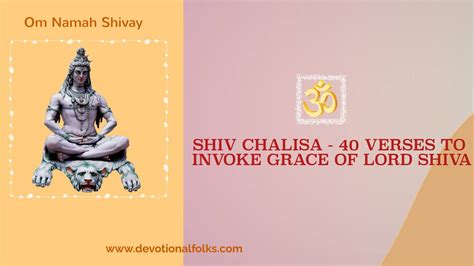 Shiv Chalisa 40 Verses To Invoke Grace Of Lord Shiva Devotionalfolks
